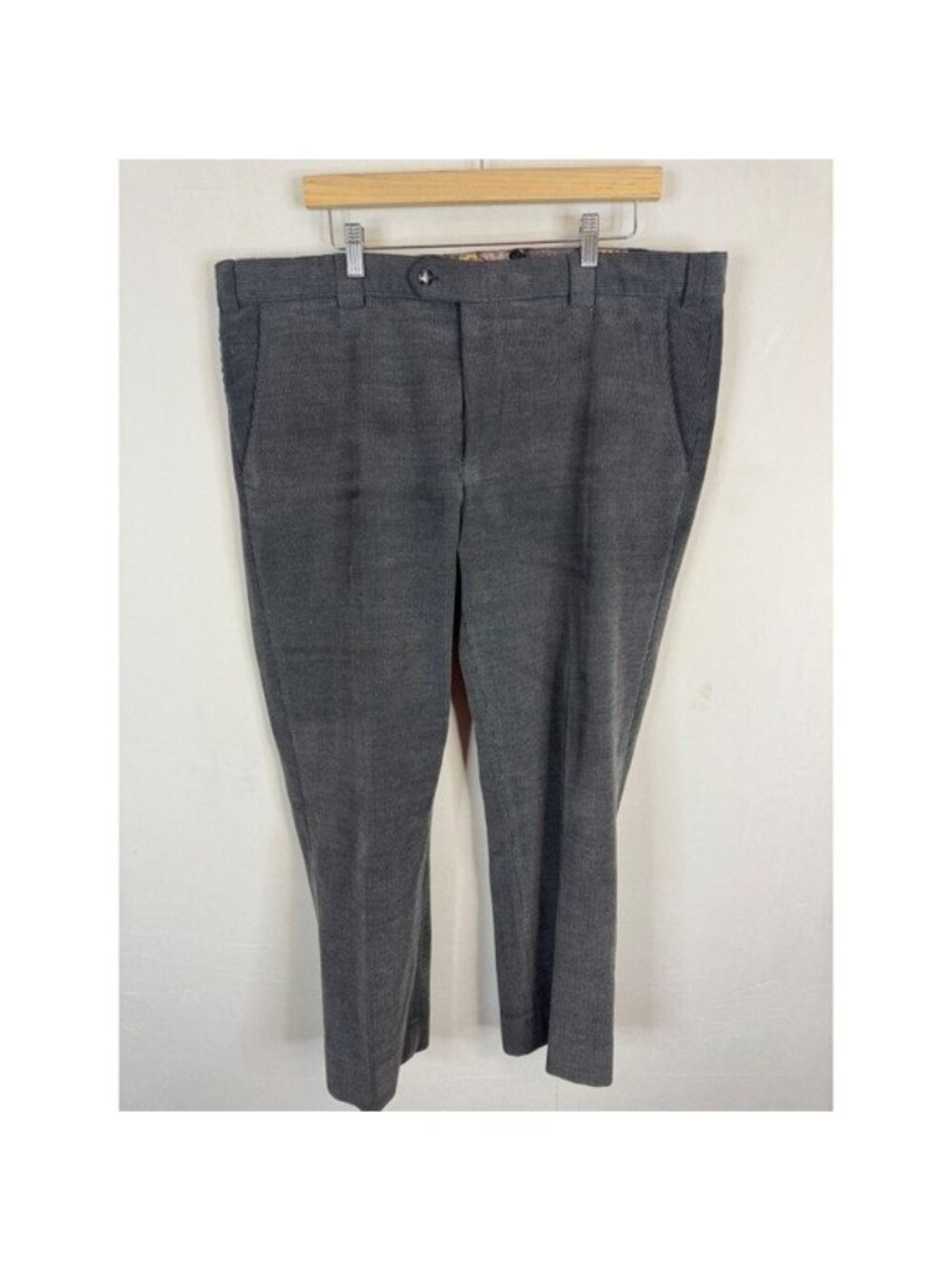 Meyer Roma Grey Corduroy Trelana Elastic-Cord Trousers Men 40x28